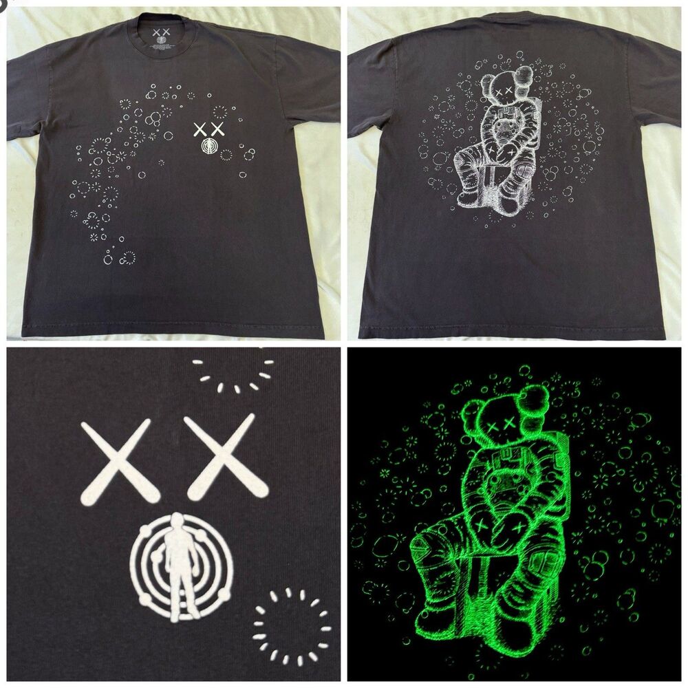 KAWS x Kid Cudi Moon Man GID Glow in the Dark Tee